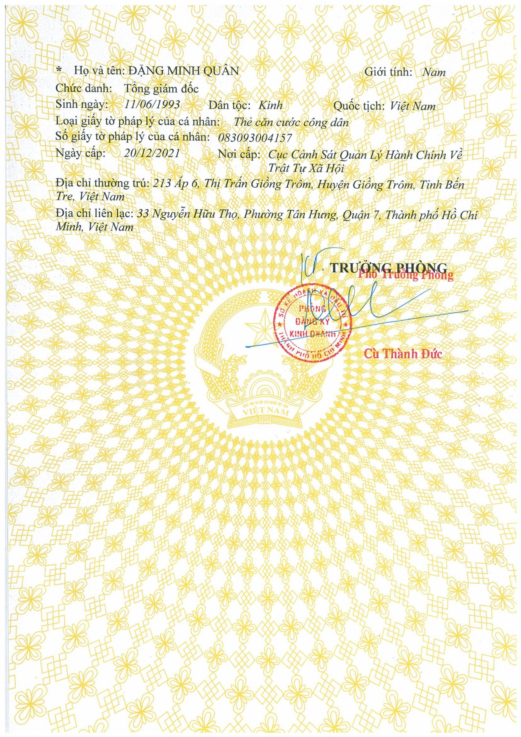 Giấy Đăng ký Kinh Doanh - Tư vấn Kiểm định Econs