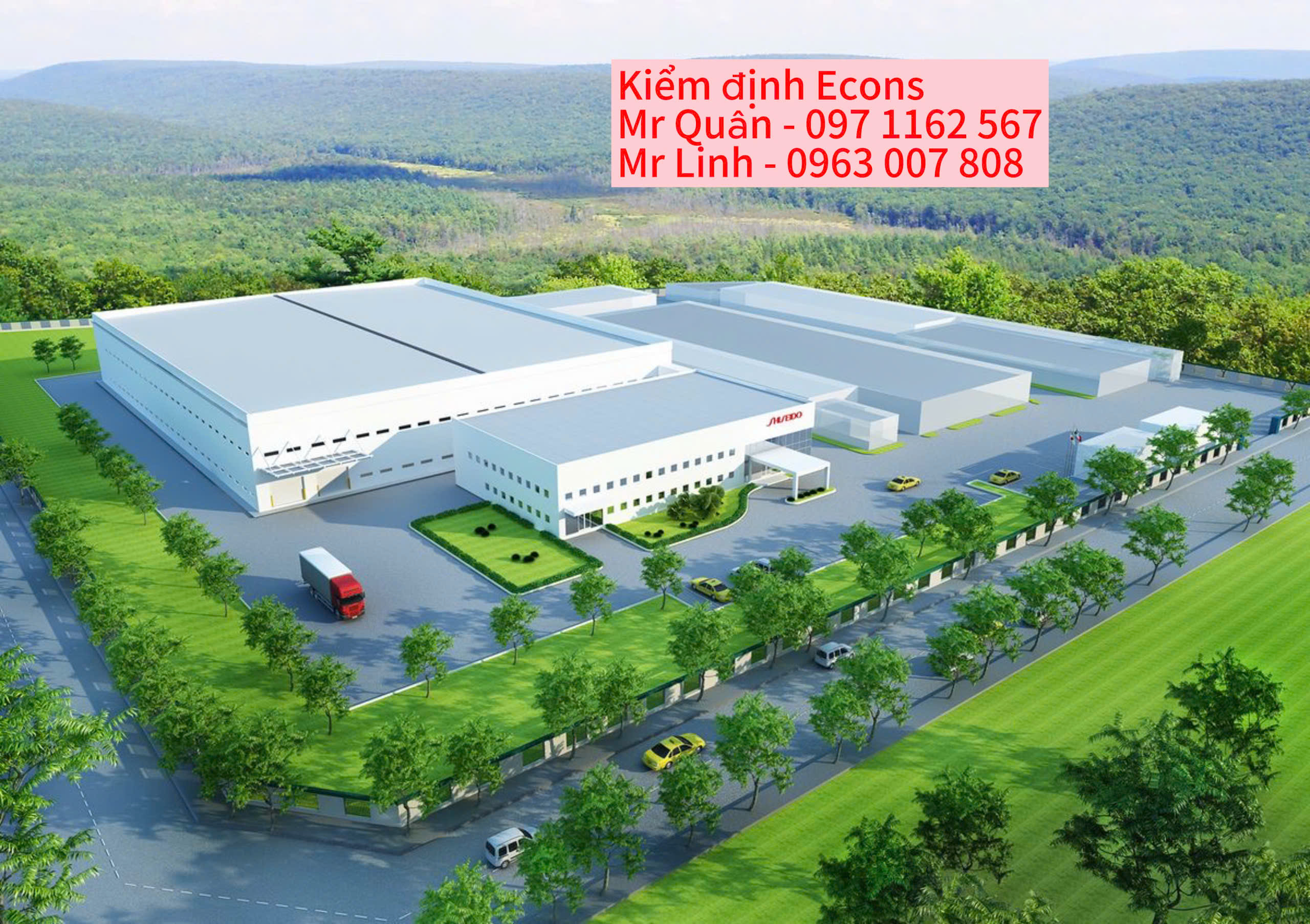 Phối cảnh tổng thể khu nhà xưởng công nghiệp do Econs tư vấn kiểm định