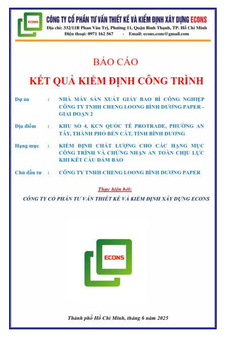 Báo cáo & chứng nhận kiểm định