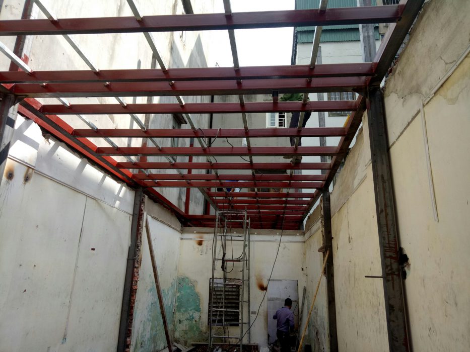 Quy trình nâng tầng nhà bằng khung thép